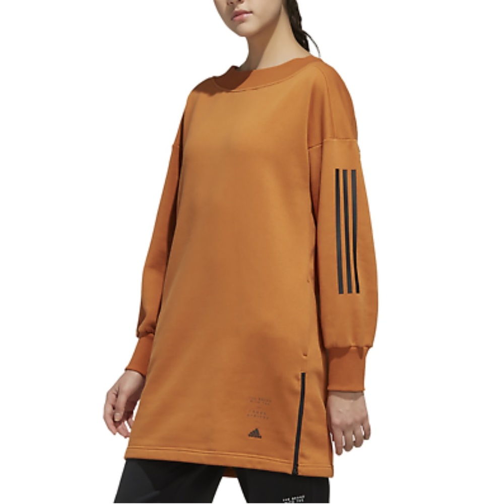 Adidas Women's ID Tunic Tech Copper Sporty Comfort Long Sleeve Shirt